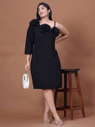 Midnight Rosette Shift Dress